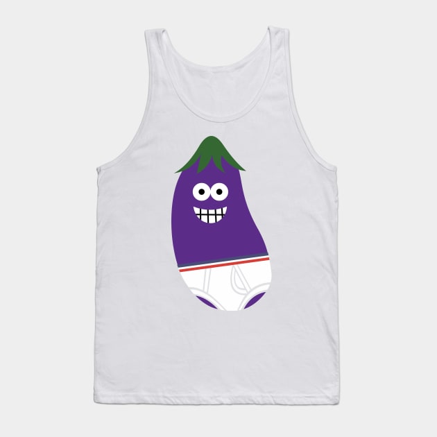 EGGPLANT IN UNDERWEAR Tank Top by toddgoldmanart